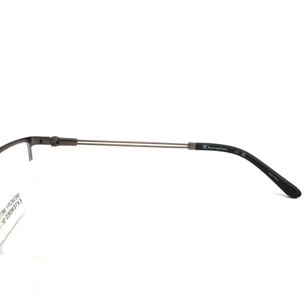 Champion Eyeglasses Frames PUSHX C02 Gunmetal Rectangle Half Rim 61-19-150